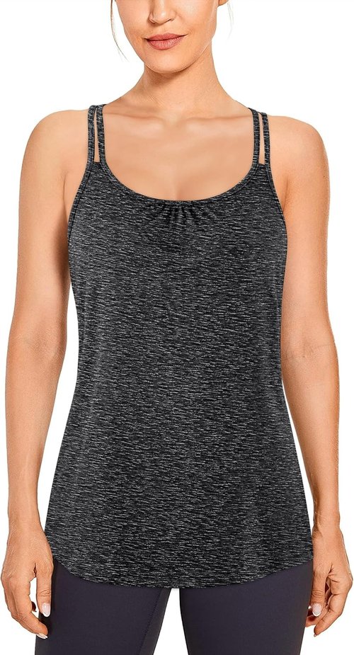 BLEVONH Women's Racerback Workout Tank Top - Loose Fit Yoga Shirt for Running & Gym | Sleeveless Scoop Neck