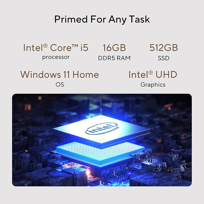 ASUS V500 Mini Tower Desktop - Intel Core i5-16GB DDR5-512GB SSD – Windows 11 Home