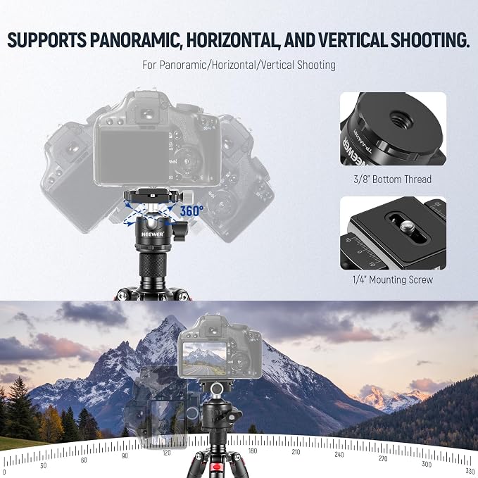 NEEWER Portable Travel Mini Tabletop Tripod, Aluminum Alloy 20''/ 50cm Desktop