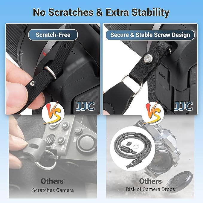 JJC 115cm Braided Rope Camera Strap, Soft Neck Shoulder Strap