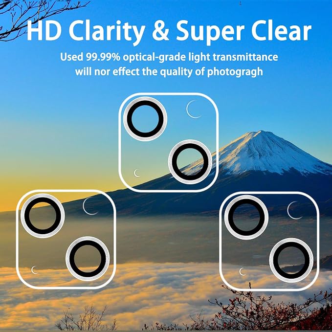 Dengduoduo 3 Pack Tempered Glass Camera Lens Protector