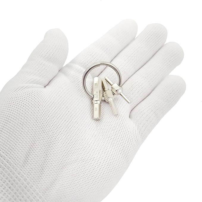 Keychain Hex Key Allen Wrench Multi-Tool Set - Metric 2, 2.5, 3, 4, 5, 6 mm