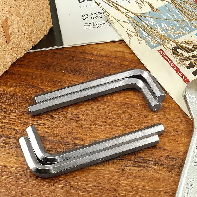 Piutouyar 8mm Hex Key Allen Key L Shaped Wrench Set (5Pcs) for Bike & Furniture Repair