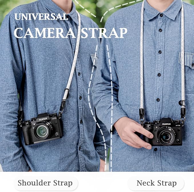 VOVMOEYA Nylon Braided Camera Rope Strap, Camera Neck Shoulder Strap