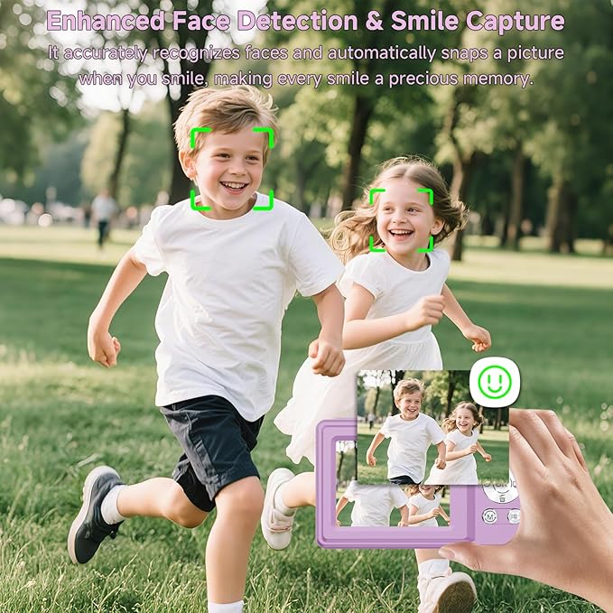 Digital Camera, 56MP 2.7K Dual-Screen Selfie Camera