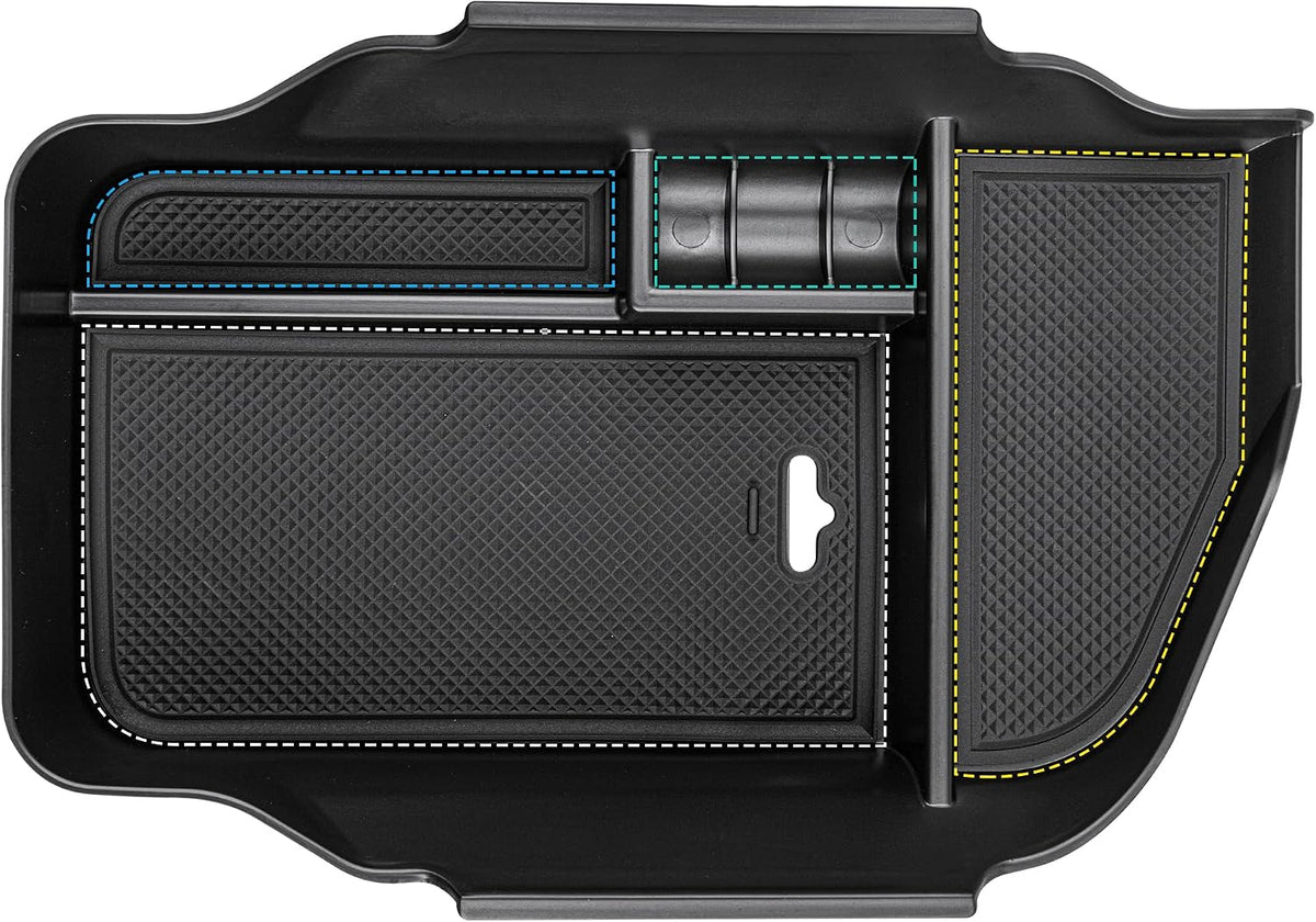 RED WOLF Center Console Organizer Tray for 2014-2024 Lexus RC 300 350 IS 350 500 Armrest Box Secondary Storage Factory Model Design with Anti-Slip Pad