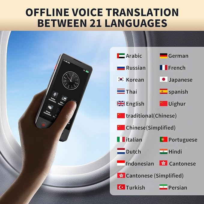 AI Language Translator Device, 2026 Upgraded VORMOR Translator No WiFi Needed