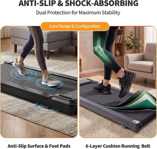 NEWBULIG Under Desk Treadmill - Portable Electric Walking Pad with Remote Control | Compact & Quiet Fitness Machine
