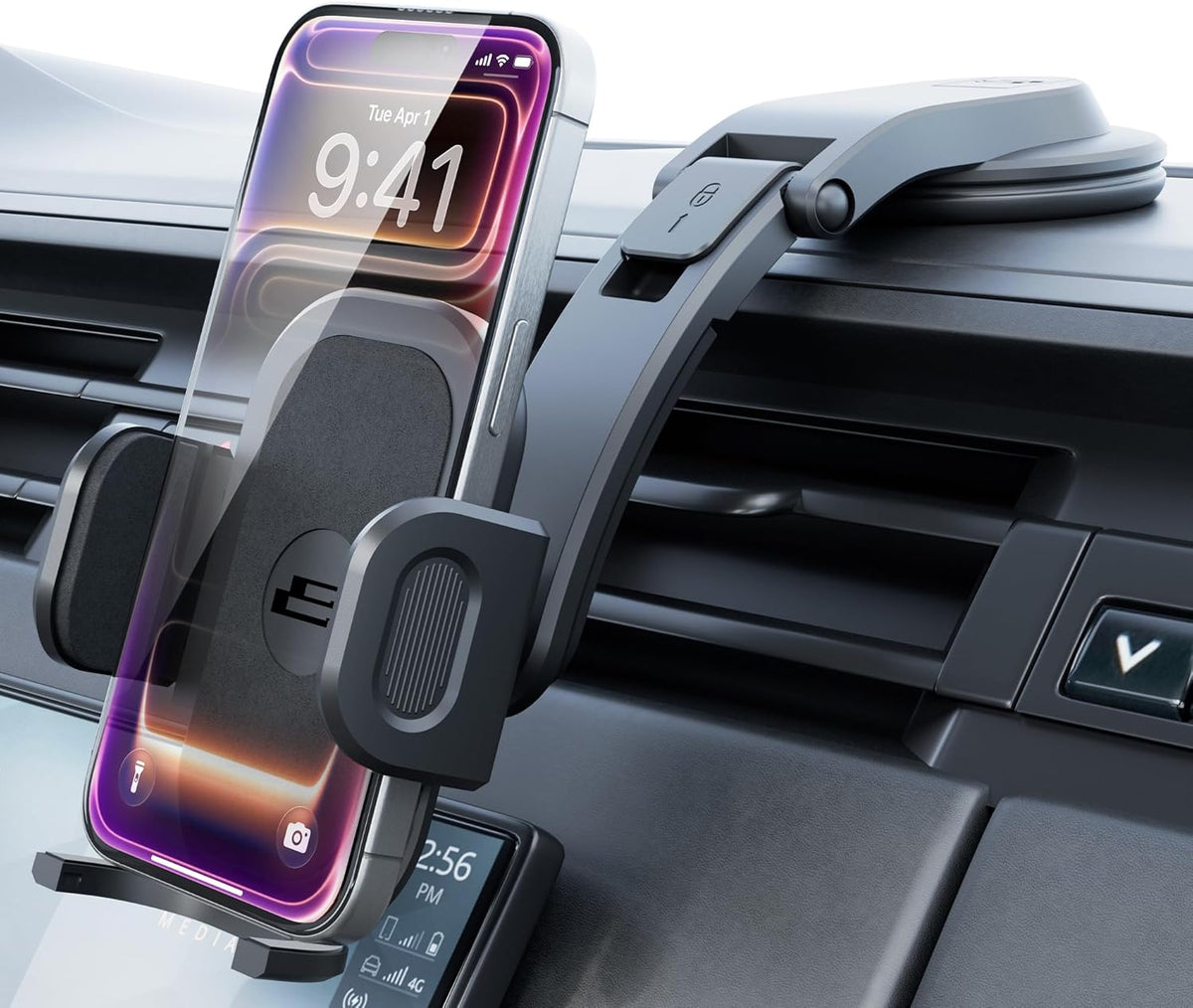 Bracketron TripGrip Low-Profile Car Phone Holder Mount for Trucks Dashboard
