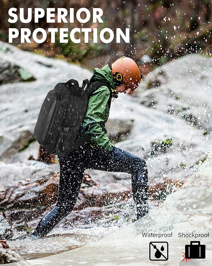 PEKREWS Mini 4 Pro Case, Mini 3/4 Pro Waterproof Hard Carrying Case, Large