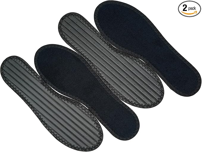 Happystep Cotton Terry Cloth Insoles, Barefoot Shoe Inserts, Sweat Absorption, Odor Control, Moisture-Wicking, Washable and Reusable, Zero Drop Shoe Insoles, 2 Pairs of Black (Men Size 10)