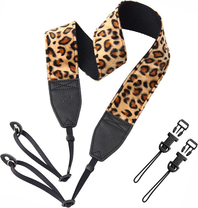 Padwa Lifestyle Leopard Velvet Camera Strap
