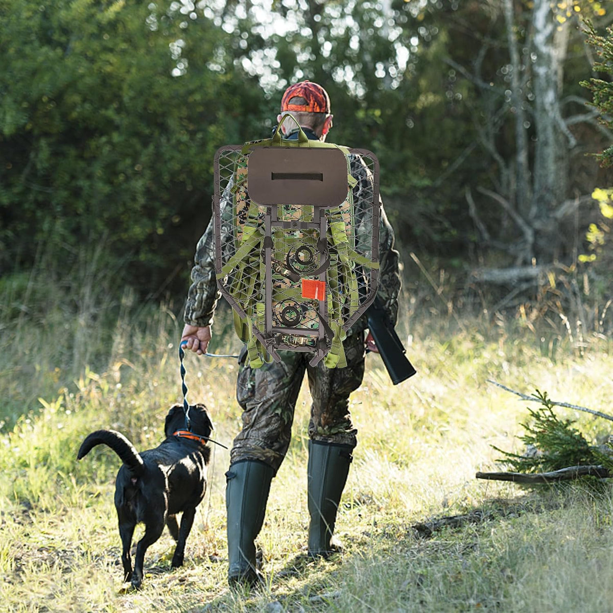 Tree Stand Harness- Ergonomic Camouflage Hunter Safety Harness- Tree Stand Backpack Carry Straps- Universal Tree Stand Transport System for Most Tree Stands (Tree Stand Not Included)