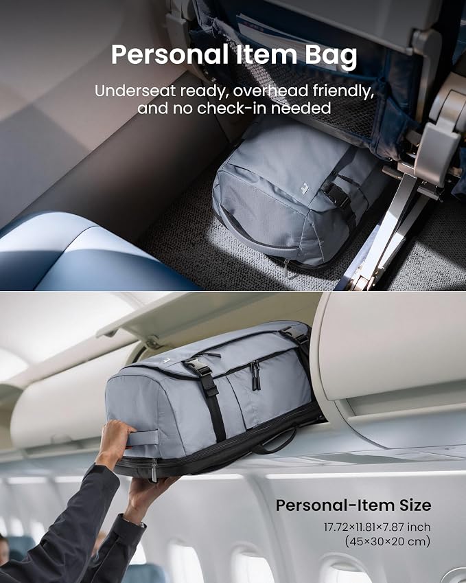tomtoc Travel Backpack 28L, TSA Friendly Flight Approved Carry-on Luggage
