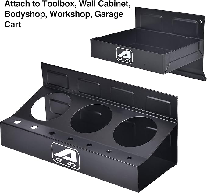 A A IN Magnetic Toolbox Tray Set, Tool Box holder Accessories for Tool Organizer,Garage Storage, 2 Trays, Can Caddy, Paper Towel & Screwdriver Holder (A049)