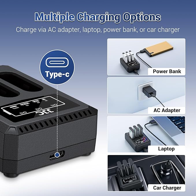 JJC DB-110 Battery Charger USB Multi-Slot