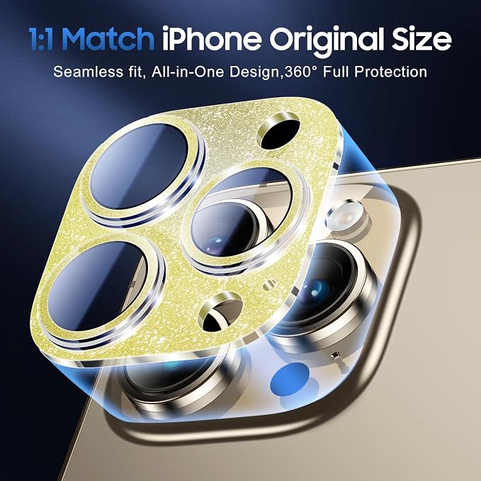 UniqueMe 3 Packs Compatible for iPhone 13 Pro Max/iPhone 13 Pro Camera Lens