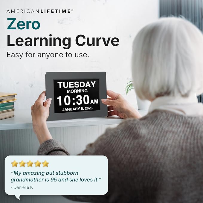 American Lifetime 【New 2024】 Dementia Clock Large Digital Clock