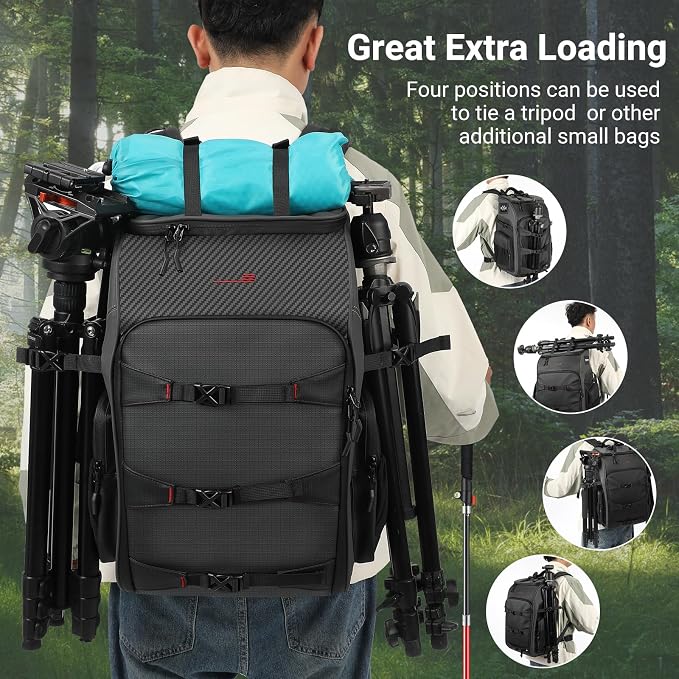 STARTRC VCR Camera Backpack Professional Bag 40L DSLR/SLR Mirrorless Travel