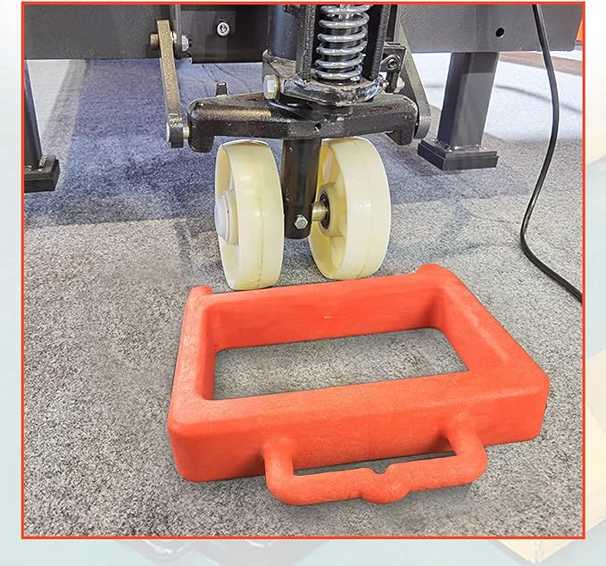ROBLOCK Pallet Jack Chock Heavy Duty Wheel Chock, Pallet Jack Stopper for Truck 14.2" Length x 11.2" Width x 2" Height (1 Pack, Orange)