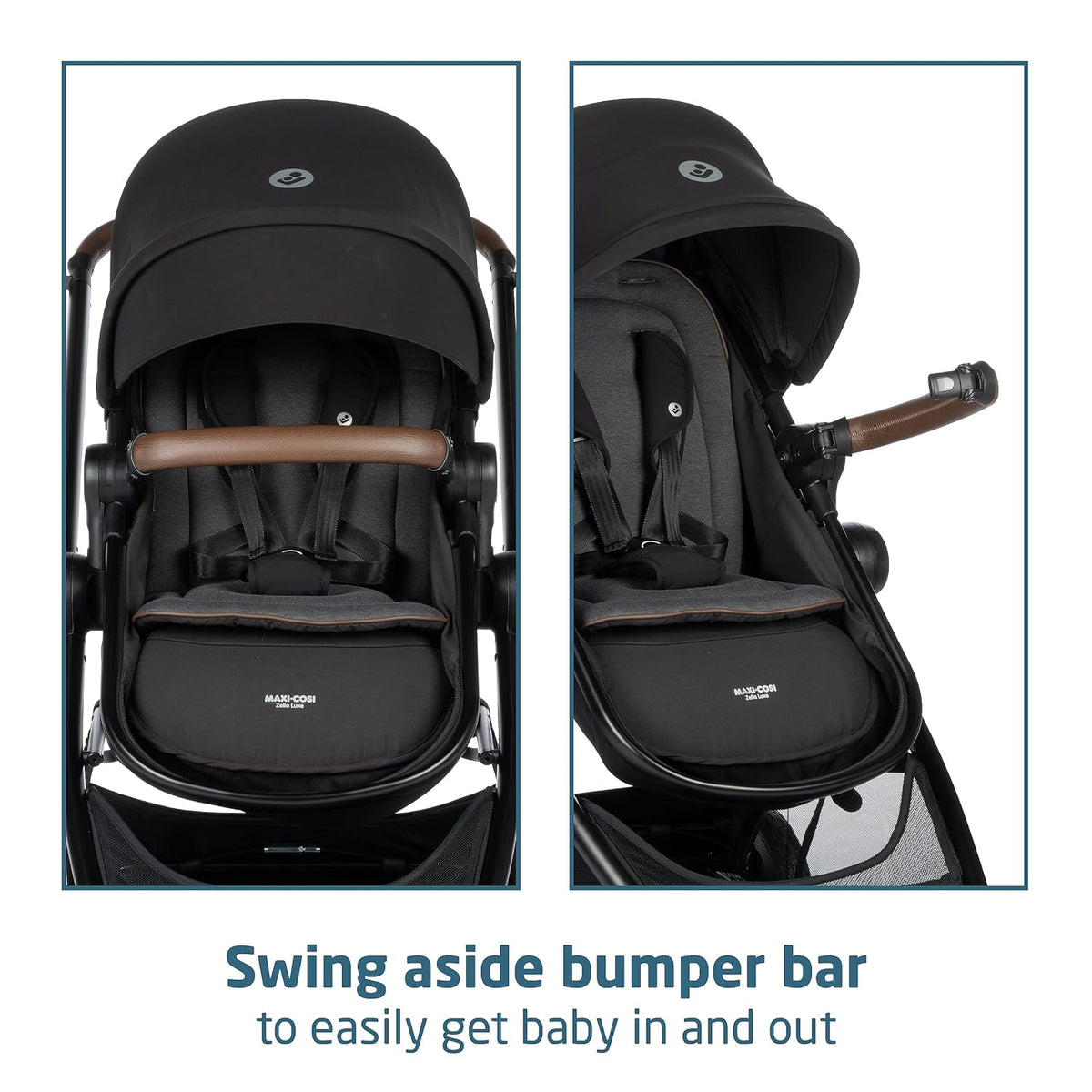 Maxi-Cosi Zelia 2 Luxe 5-in-1 Modular Travel System, New Hope Black