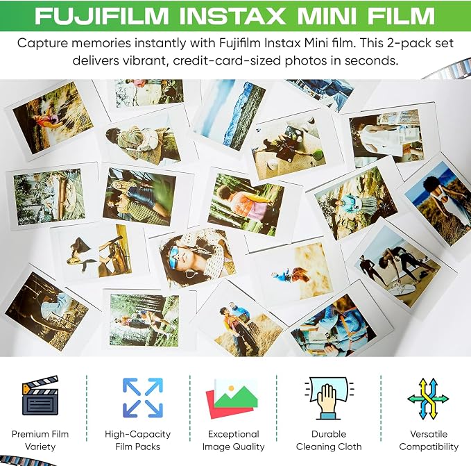 Fujifilm Instax Mini Film Two Instant Film Twin Packs