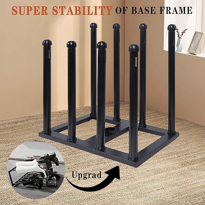 Boot Rack Organizer Tall Boots Boot Storage Free Standing Shoe Racks Black Metal for Dorm Room, Closet, Entryway, Bedroom for 4 Pairs With Multifunctional Portable Dryer 600W(54.3*50.1*30)