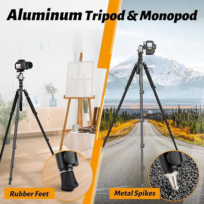 JOILCAN Tripod for Camera, Heavy Duty Travel Tripods for Spotting Scope