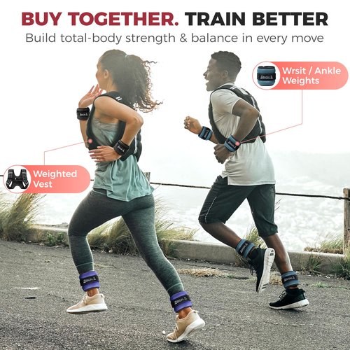 BAGAIL Ankle Wrist Weights for Women & Men, One Pair of 1/2/4/6/8/10 LBS Wearable Leg Arm Weights with Sleek Design & Secure Fit for Walking, Running, Pilates, Home Fitness & Physical Therapy - 4lb, Black