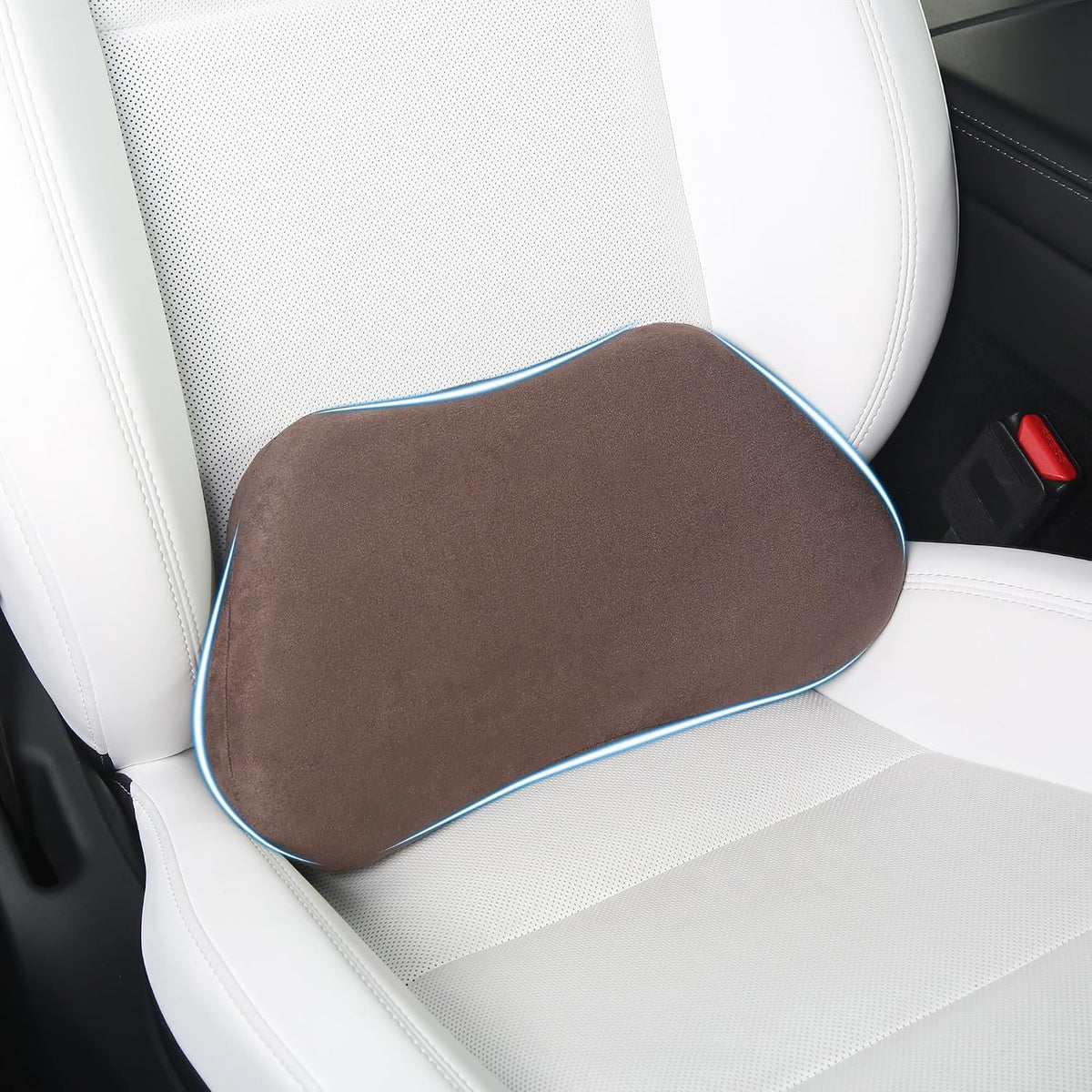 Lumbar Support Pillow for Car Lower Back Cushion, Brown, 2 Packs
