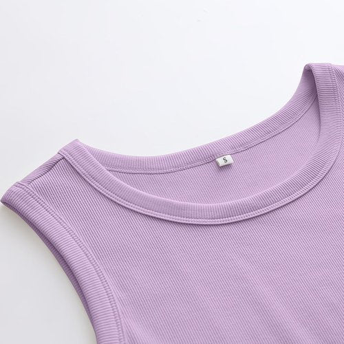 ANRABESS Women's Sleeveless High Neck Tank Top - Casual Slim Fit Ribbed Design for Summer Wear