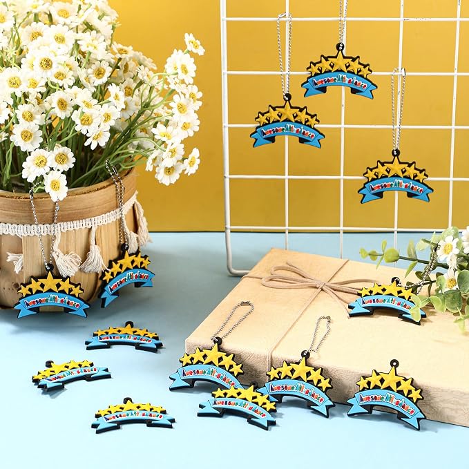 200 Pcs Awesome Attendance Silicone Tags