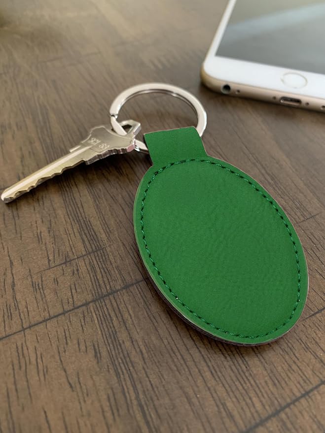 LaserGram Oval Keychain, Disc Golf, Personalized Engraving Included