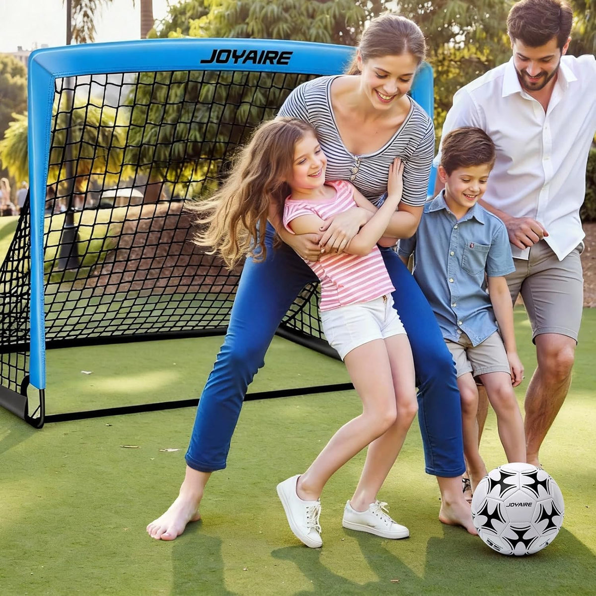 Pro-Grade Kids Soccer Goal - Tear-Resistant 5-Layer Net & Durable 10mm Poles | Portable 4x3ft/6x4ft/7x5ft Set