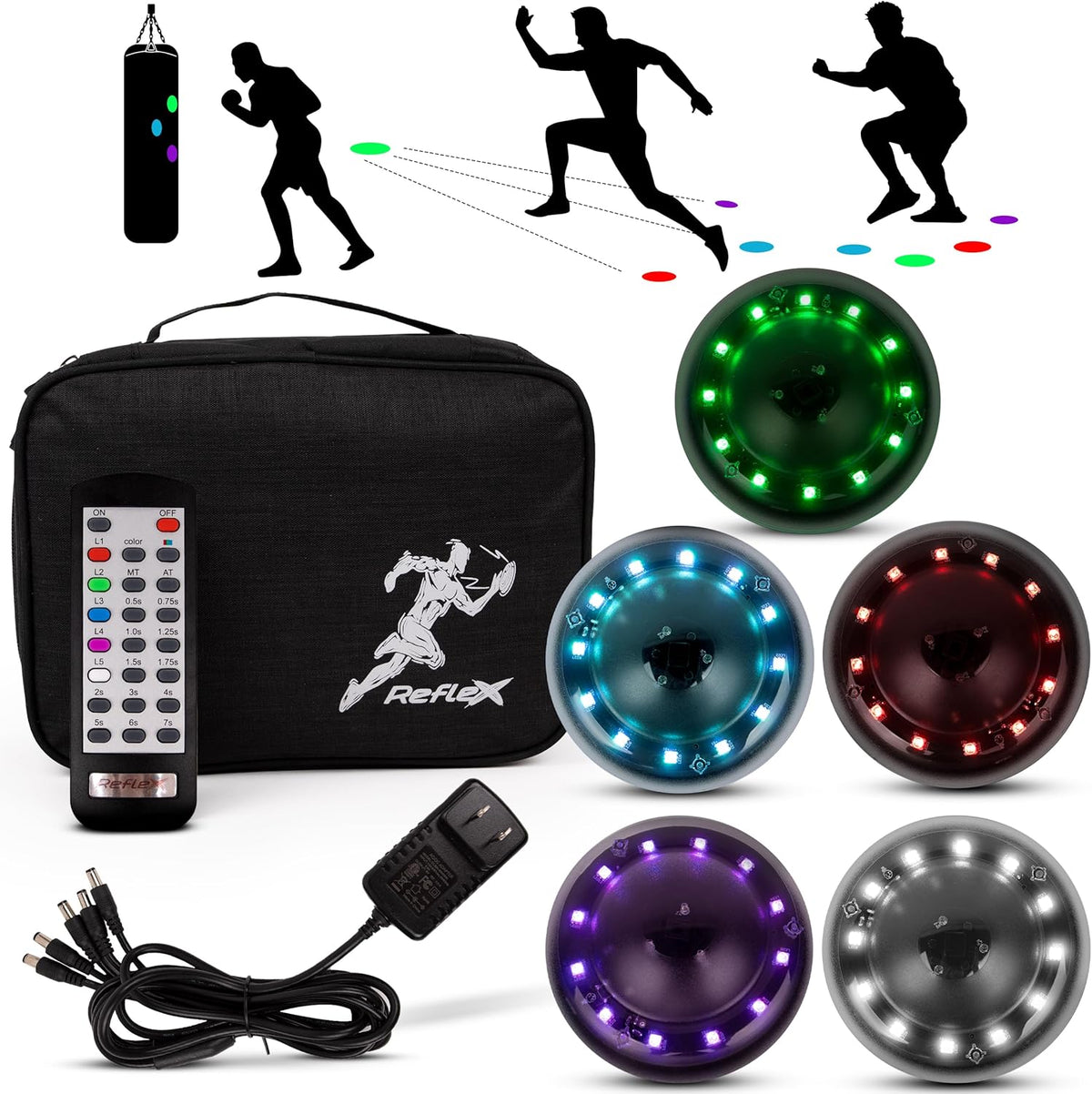 Reflexx RLT 2.0 - Agility Training Lights for Enhanced Reaction Time - Perfect for Sports & Coordination