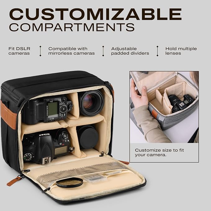C Coiro Camera Bag for Digital DSLR SLR, Protection, Waterproof Mirrorless