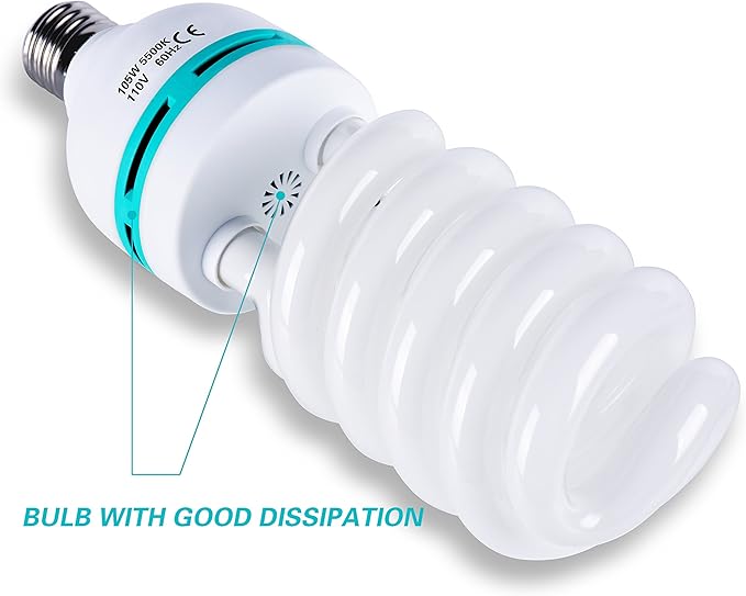 EMART Full Spectrum Light Bulb, 105W Spiral CFL 5500k Daylight