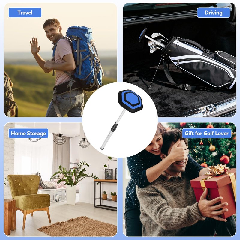 OFFKITSLY Golf Travel Bag Support Pole,Golf Clubs Protector Travel Bag Support Rod Anti-Impact Umbrella Cover Height Adjustable Golf Bag Accessories