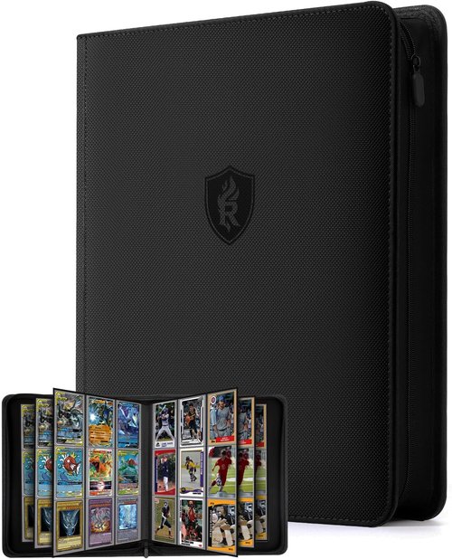 9 Pocket Toploaders Binder by [Brand Name] - Premium Zippered Card Album for 288 Trading Cards