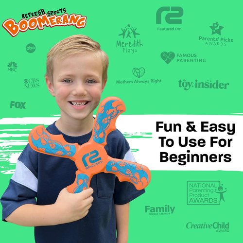 Boomerang for Kids - Fun Outdoor Beach Toy | Perfect Gift for Boys & Girls - Ideal for Summer Parties