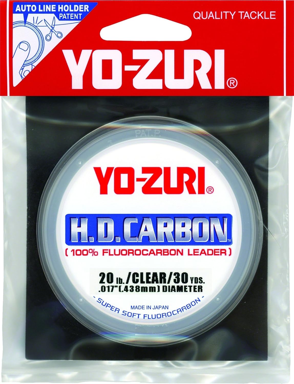 Yo-Zuri H.D. Carbon Fluorocarbon Leader Line - High Strength, Low Visibility | 100 Yards