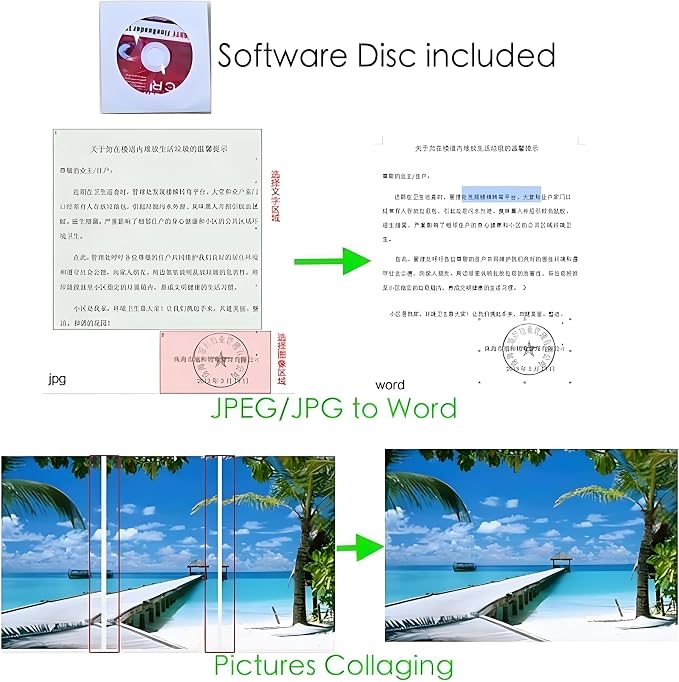 A4 Document Scanner, Portable Card Photo Scanner
