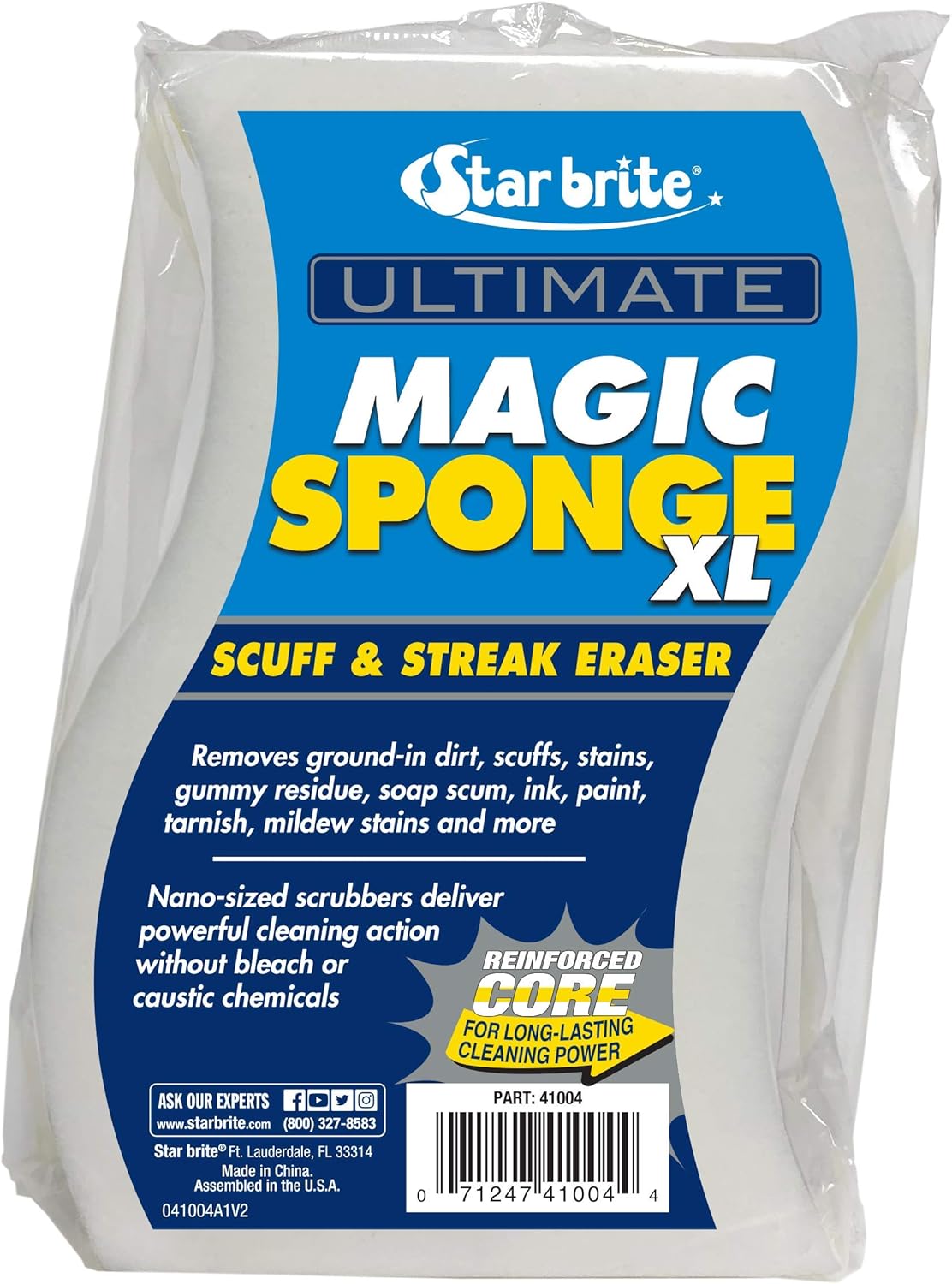 STAR BRITE XL Magic Sponge - Extra Large Melamine Scuff Eraser - 8 Pack for Multi-Purpose Cleaning