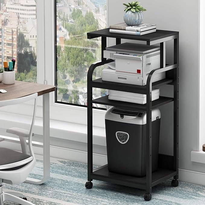 Fannova Printer Stand with Adjustable Shelf, 4 Tier Large Tall Printer Table
