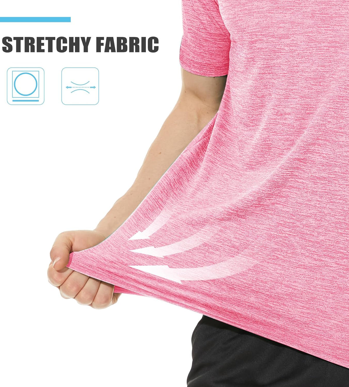 TACVASEN Men's Athletic Workout Shirts - Short Sleeve Dry Fit Crewneck T-Shirts for Gym & Running