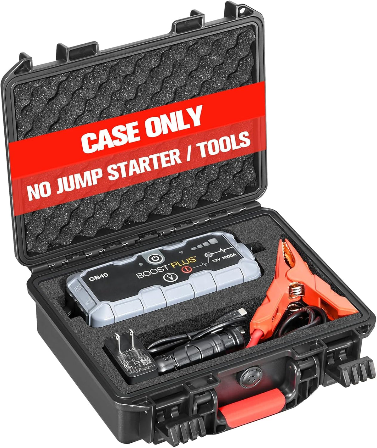 Case for NOCO Boost GB40 GB20 – Waterproof Hard Storage Box for 1000A UltraSafe Jump Starter | Battery Pack Fast Car Charger Accessories | Portable Protective Storage for Drivers Road Trips Emergency
