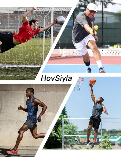 HovSiyla Men's 2-in-1 Running Shorts - Quick Dry Athletic Gym Wear with Zipper Pocket | Lightweight 3-Pack
