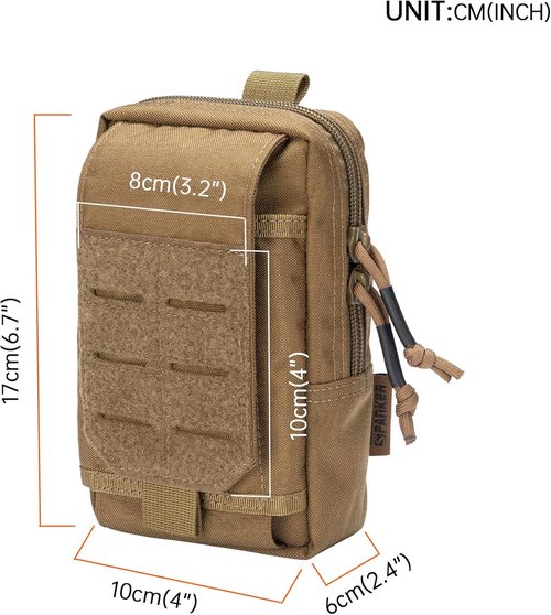 EXCELLENT ELITE SPANKER Tactical EDC Pouch - Versatile Molle Utility Phone Holster Waist Bag