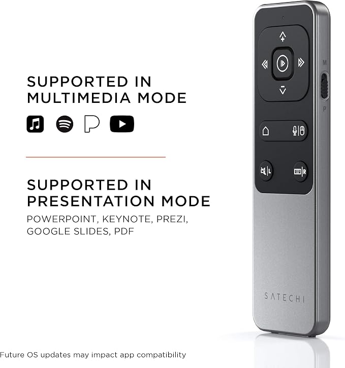 Satechi Bluetooth Remote Control, R2 Multimedia Remote Control in Presentation