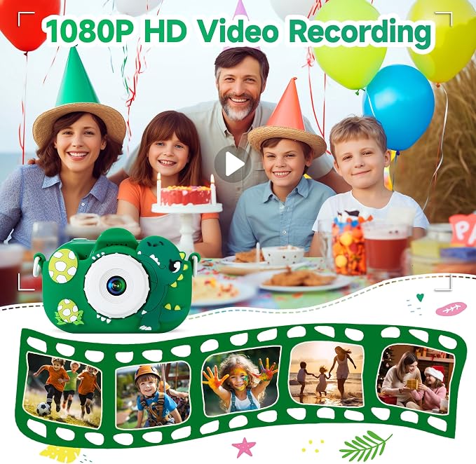 Kids Camera Boys Toys for 3 4 5 6 7 8 9 Years Old Boys, 48MP Dual Lens Kids